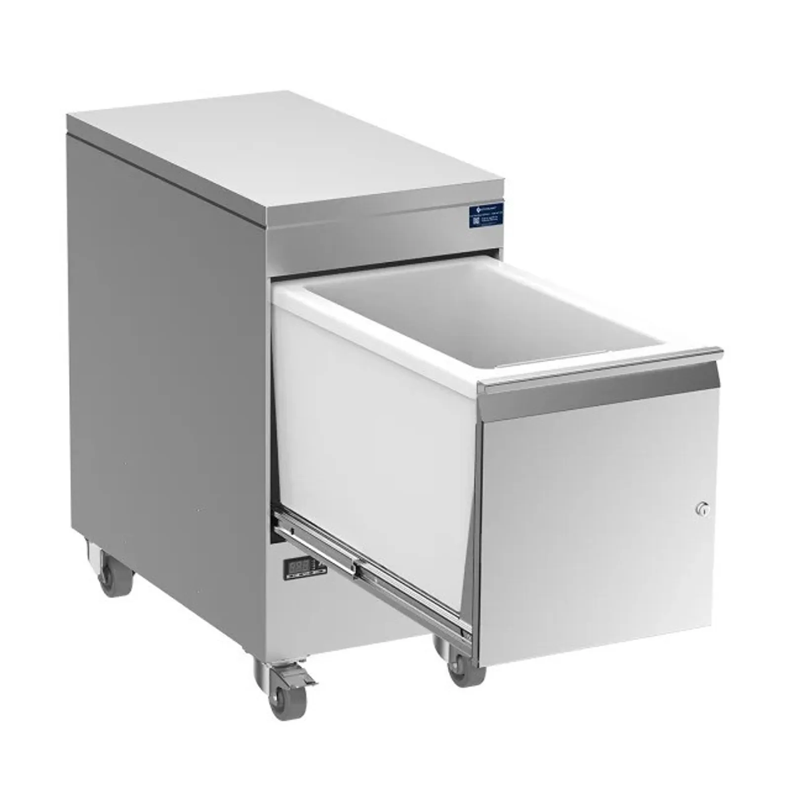 Adande VCC1.SCW Compact Single Drawer Unit - Refrigeration - Solid Work Top and Small Castors